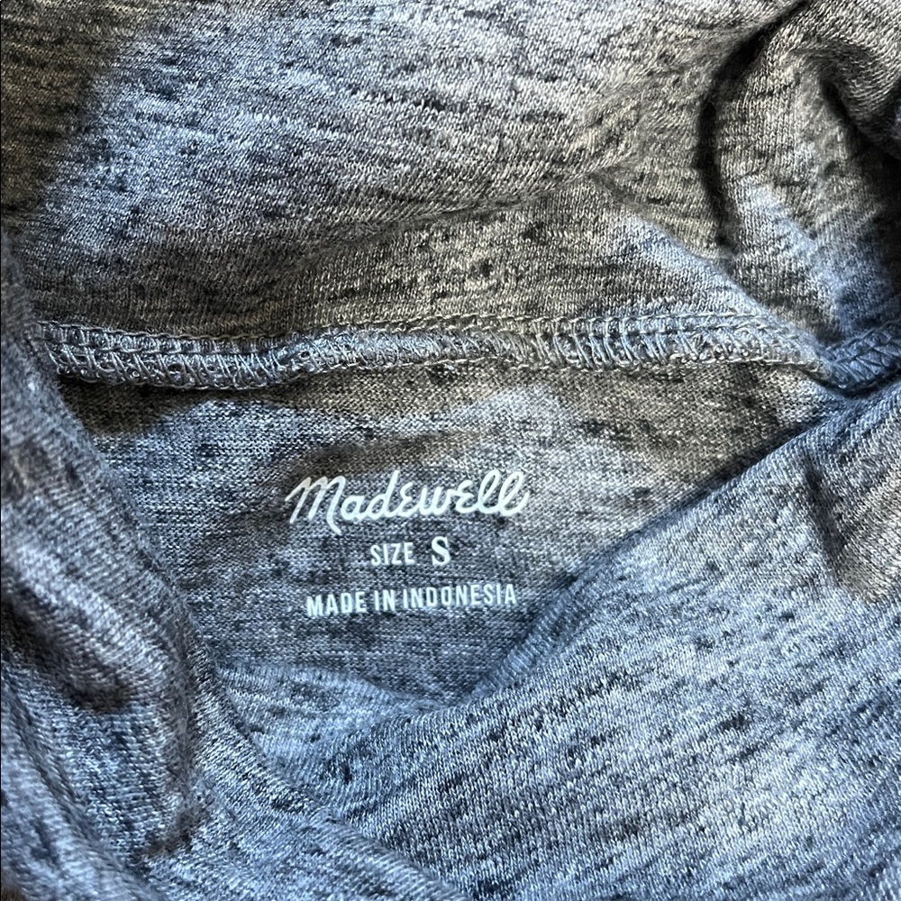 Madewell Whisper Cotton Turtleneck Gray Small - Picture 5 of 10